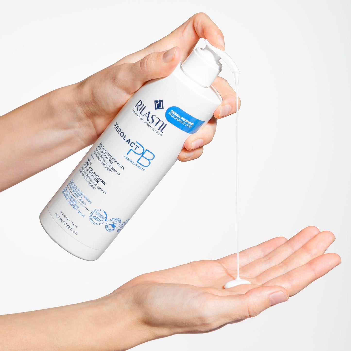 Rilastil Xerolact PB - Bálsamo Hidratante Anti-Irritaciones para Pieles Secas, Frágiles y Atópicas, 400 Mililitros