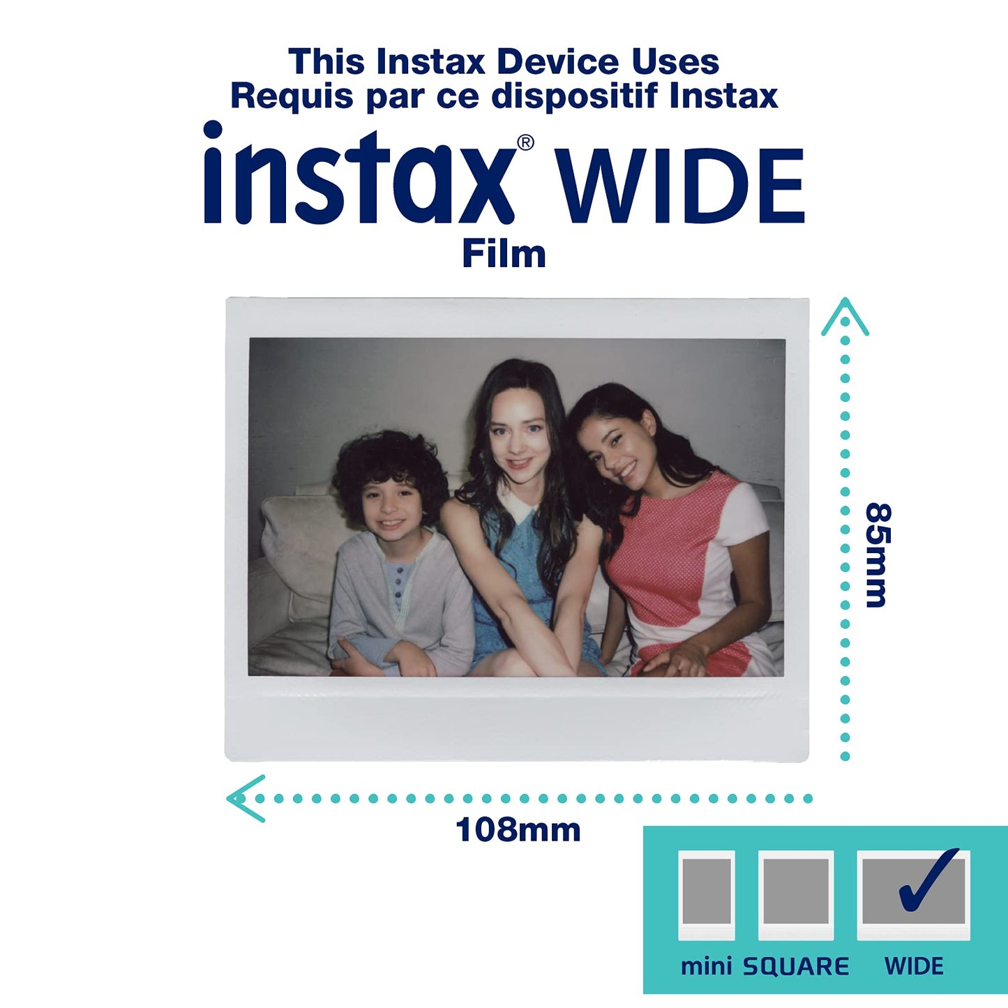 Fujifilm Instax Wide Link - Impresora para Smartphone en Color Blanco Ceniza | 16719550