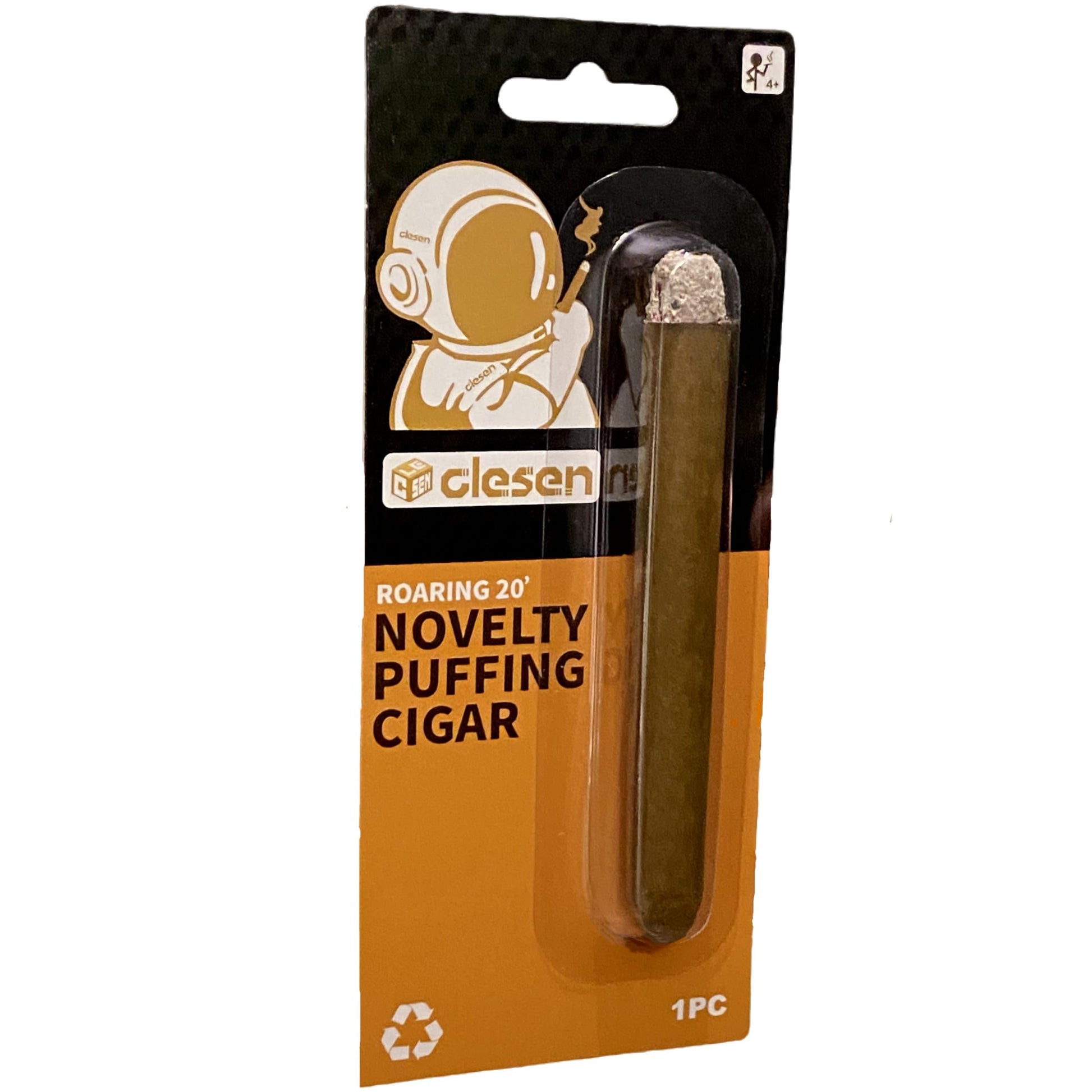 CLESEN - Puro abombado de 4.5 pulgadas (paquete de 6), que soplan humo, duradero, realista, ideal para fiestas temáticas, accesorio para broma, disfraz de Halloween, películas o juegos de teatro,