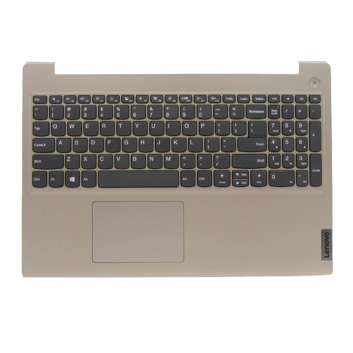 Funda Superior de Reposamuñecas con Teclado y Panel Táctil Lenovo IdeaPad 3 Oro sin Retroiluminación