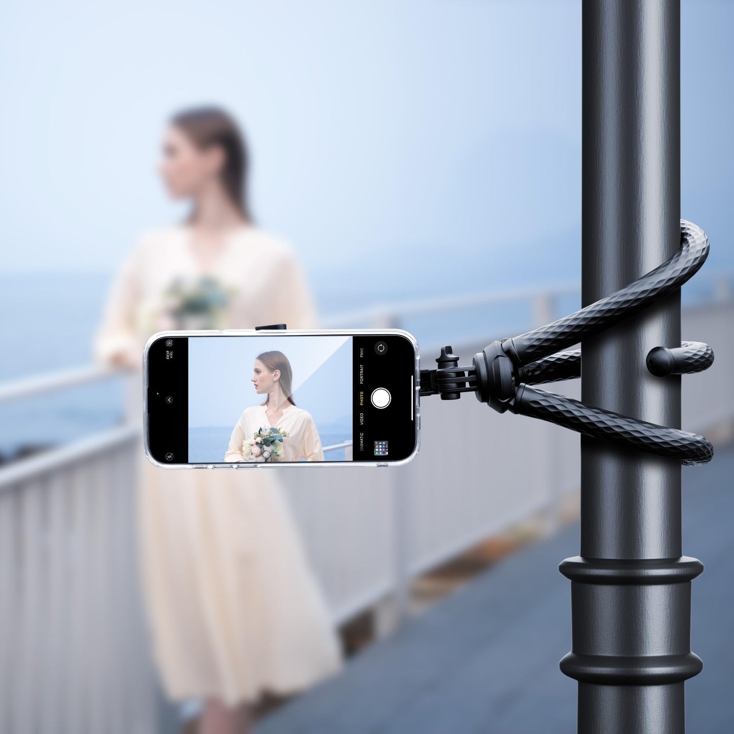 JJC - Trípode magnético flexible para iPhone, trípode de pulpo plegable con tornillo de 1/4 pulgadas y soporte Gopro compatible con iPhone, Android, iPhone, cámara digital Gopro para grabación de