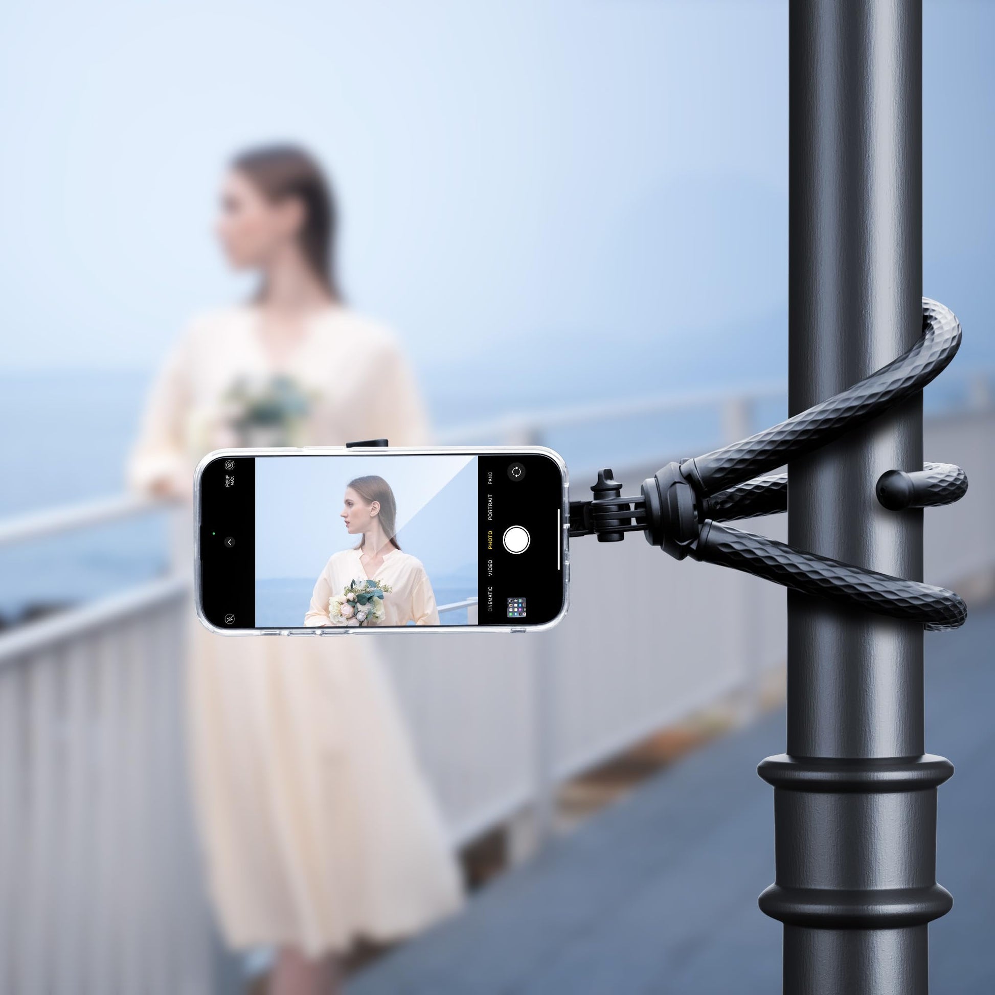 JJC - Trípode magnético flexible para iPhone, trípode de pulpo plegable con tornillo de 1/4 pulgadas y soporte Gopro compatible con iPhone, Android, iPhone, cámara digital Gopro para grabación de