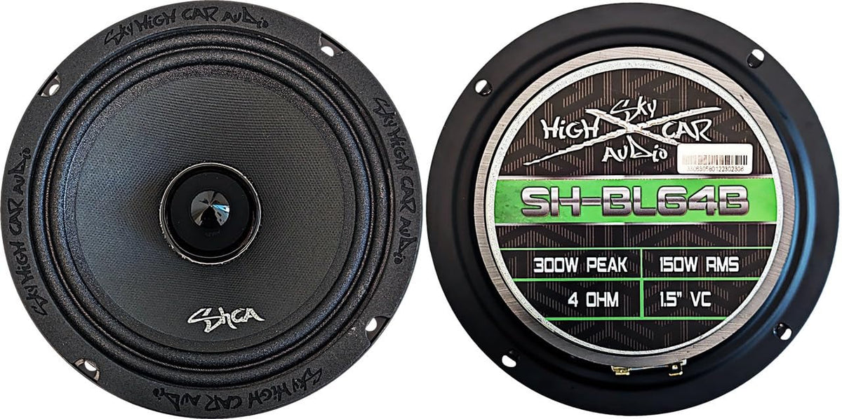 Altavoz de Rango Medio Sky High Car Audio Azul Bala de 6.5 Pulgadas de 4 Ohmios