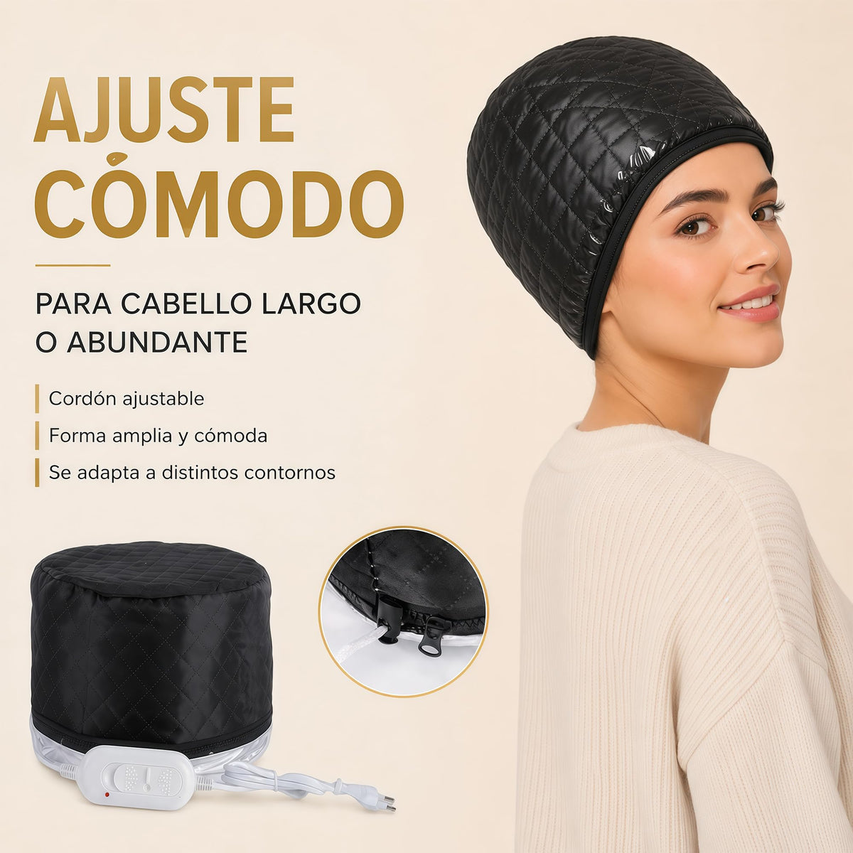TRYXZSZ Gorro Térmico para Cabello, 3 Niveles, Apagado Automático 20 Min