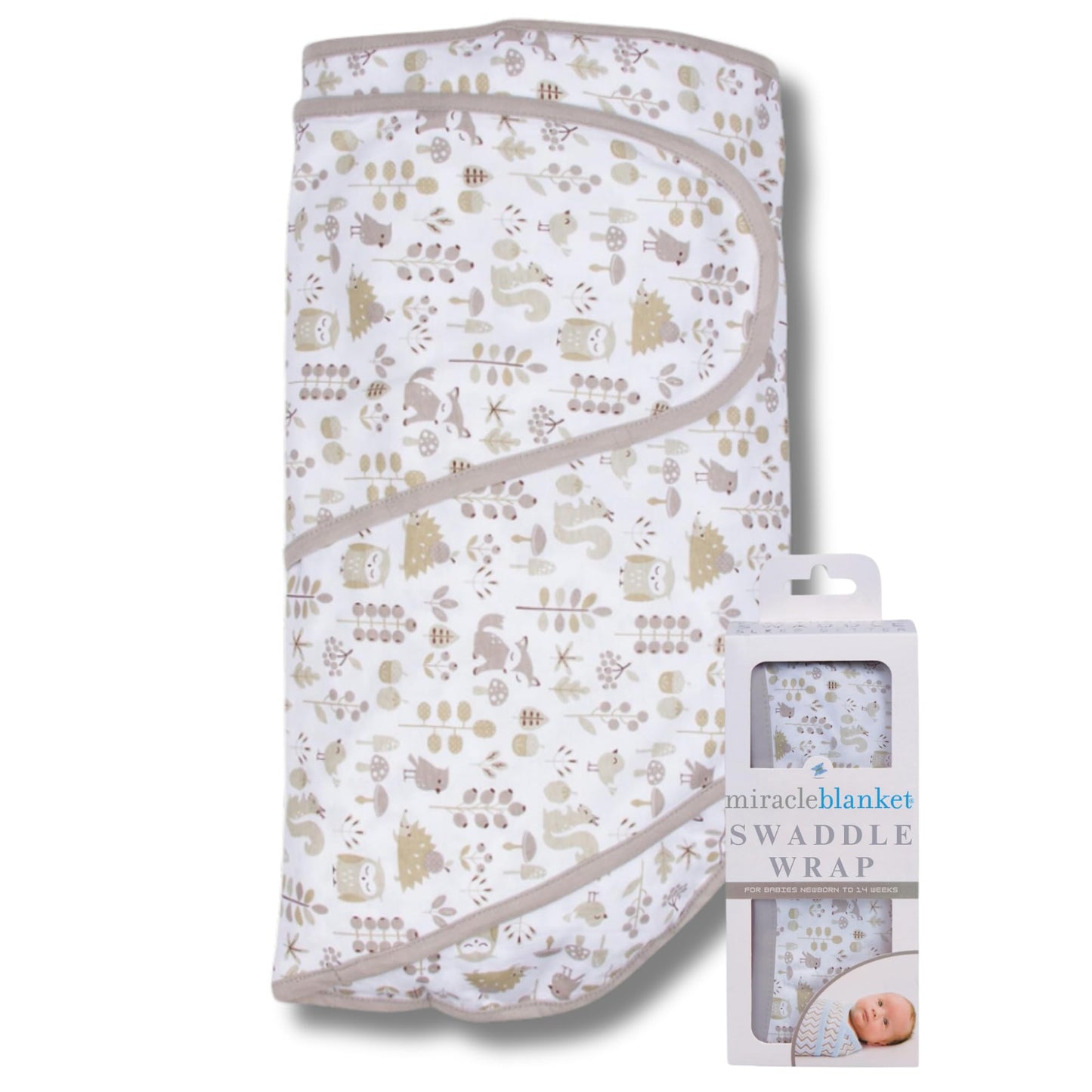 Miracle - Manta para bebé Esencial para recién Nacidos, Saco de Dormir Suave, Ideal para recién Nacidos y bebés (Zorros)