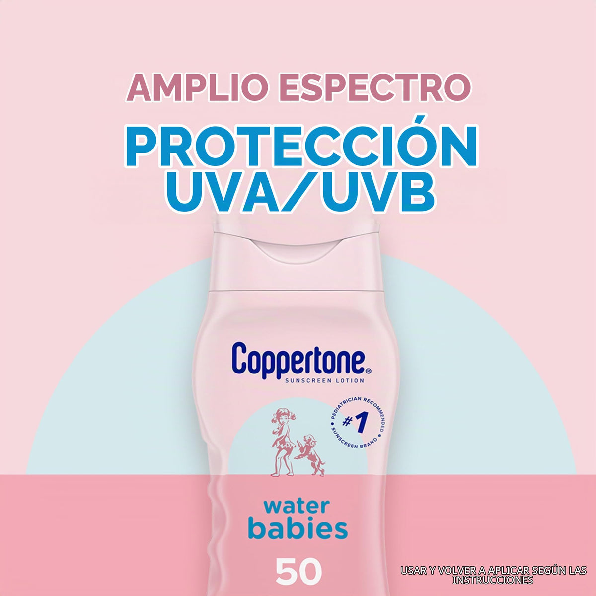 Coppertone WaterBabies Sunscreen Lotion Broad Spectrum SPF 50 (8 Fluid Ounce) (Packaging may vary)