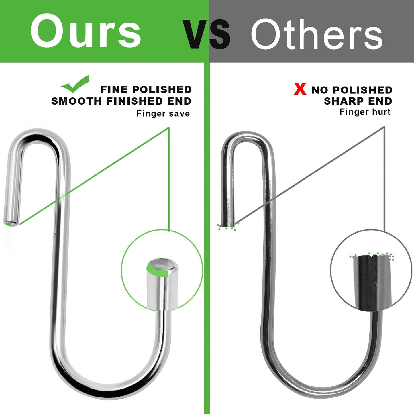 Paquete de 30 Ganchos S Pesado Esfun Acero Inoxidable para Utensilios de Cocina