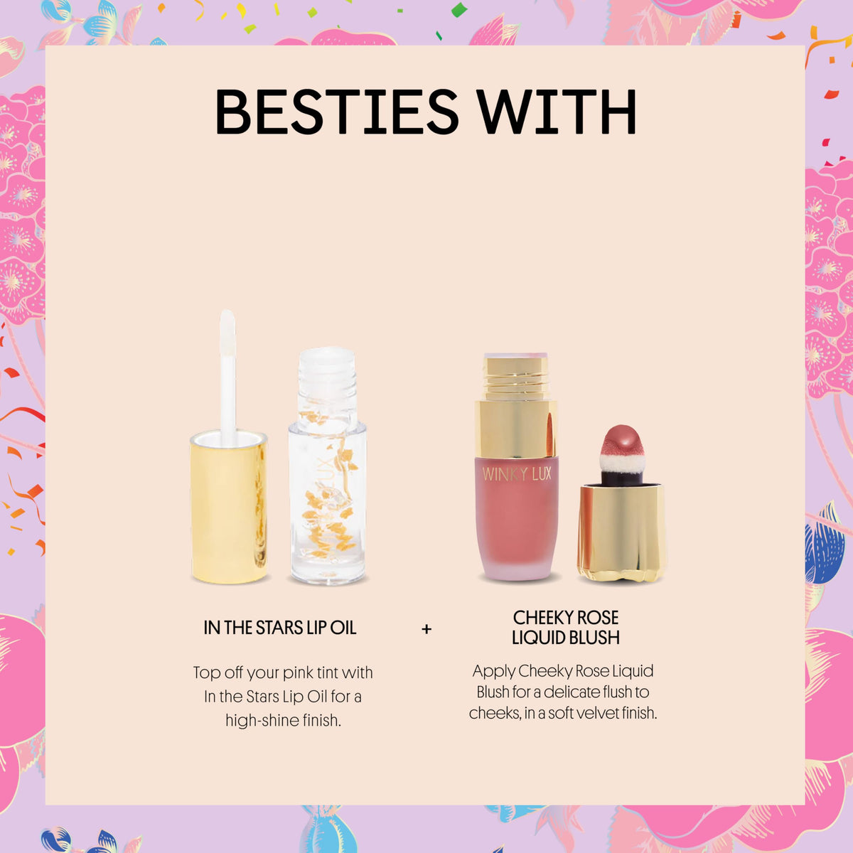 Winky Lux- Bálsamo labial Glitter Confetti, lápiz labial que cambia de color con el pH, bálsamo labial vegano y libre de crueldad animal, hidrata y da volumen, S