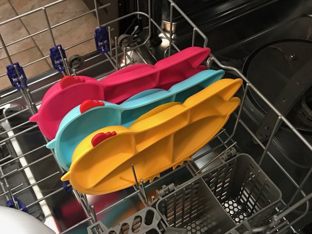 Innobaby Din Din Smart - Bandeja de silicona para pollos infantiles, Rosado