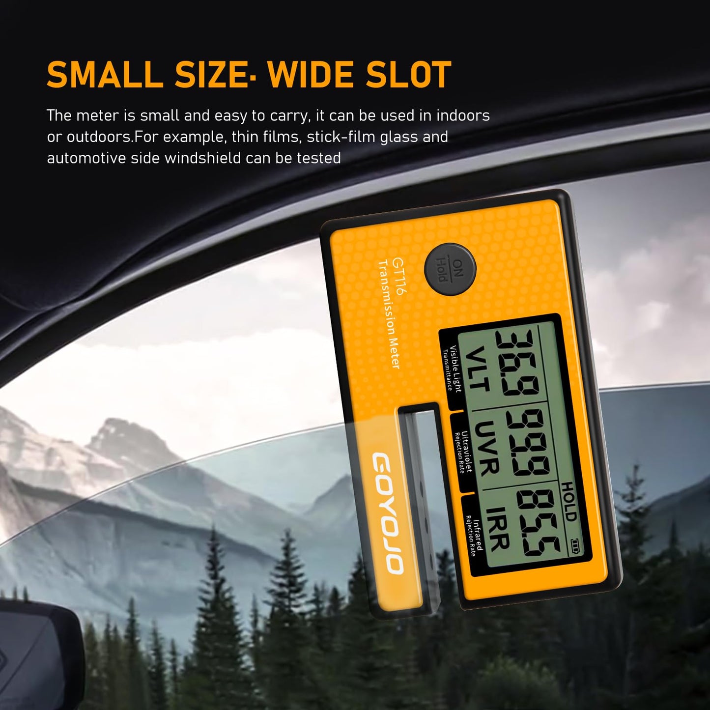 Medidor de Tinte Labs Automotriz Digital de Ventanas Laterales con Calibración Automática y Detección 3 en 1 VL Película Solar