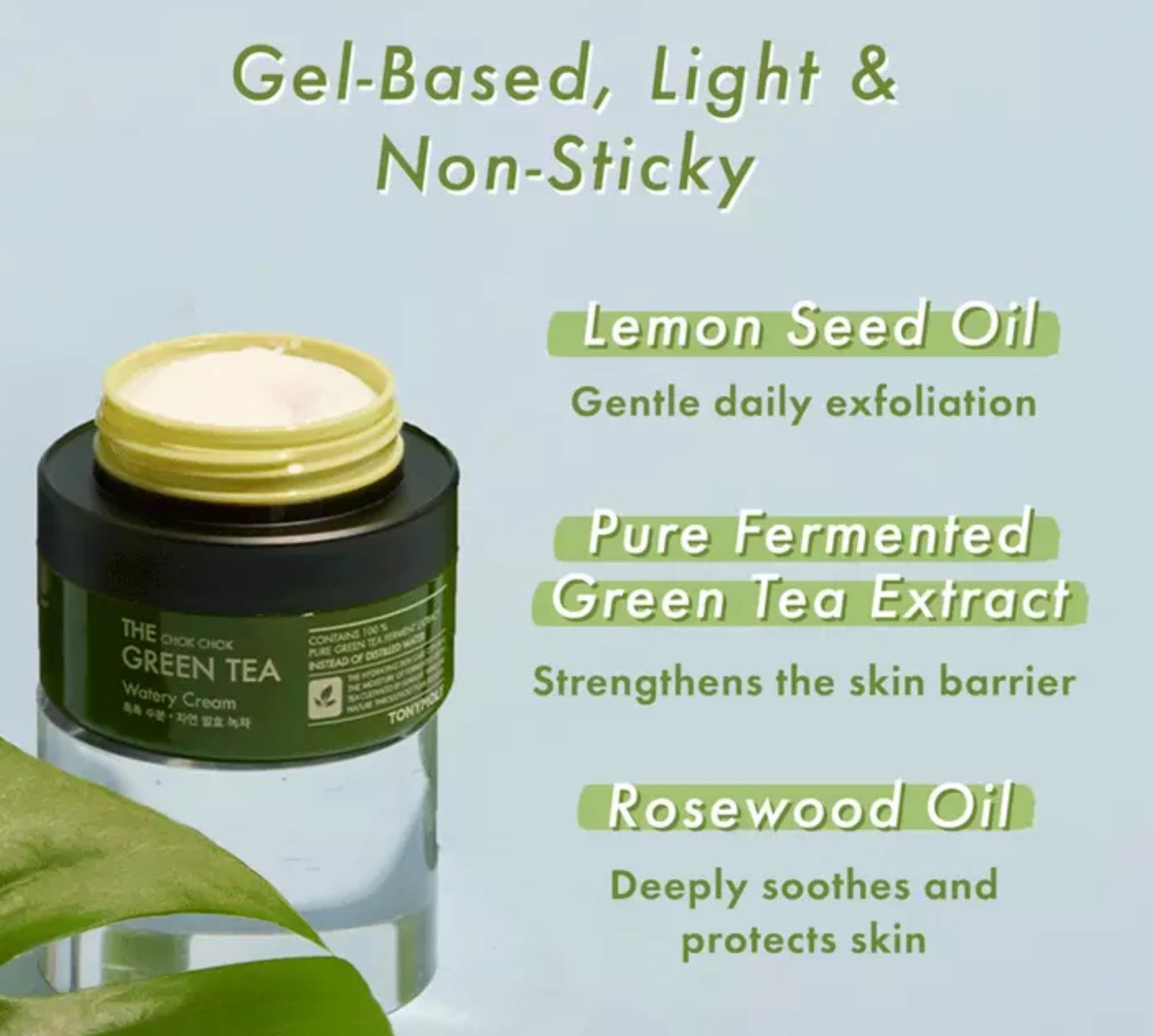 TONYMOLY The Chok Chok Green Tea Watery Cream, 3.4 fl. oz.