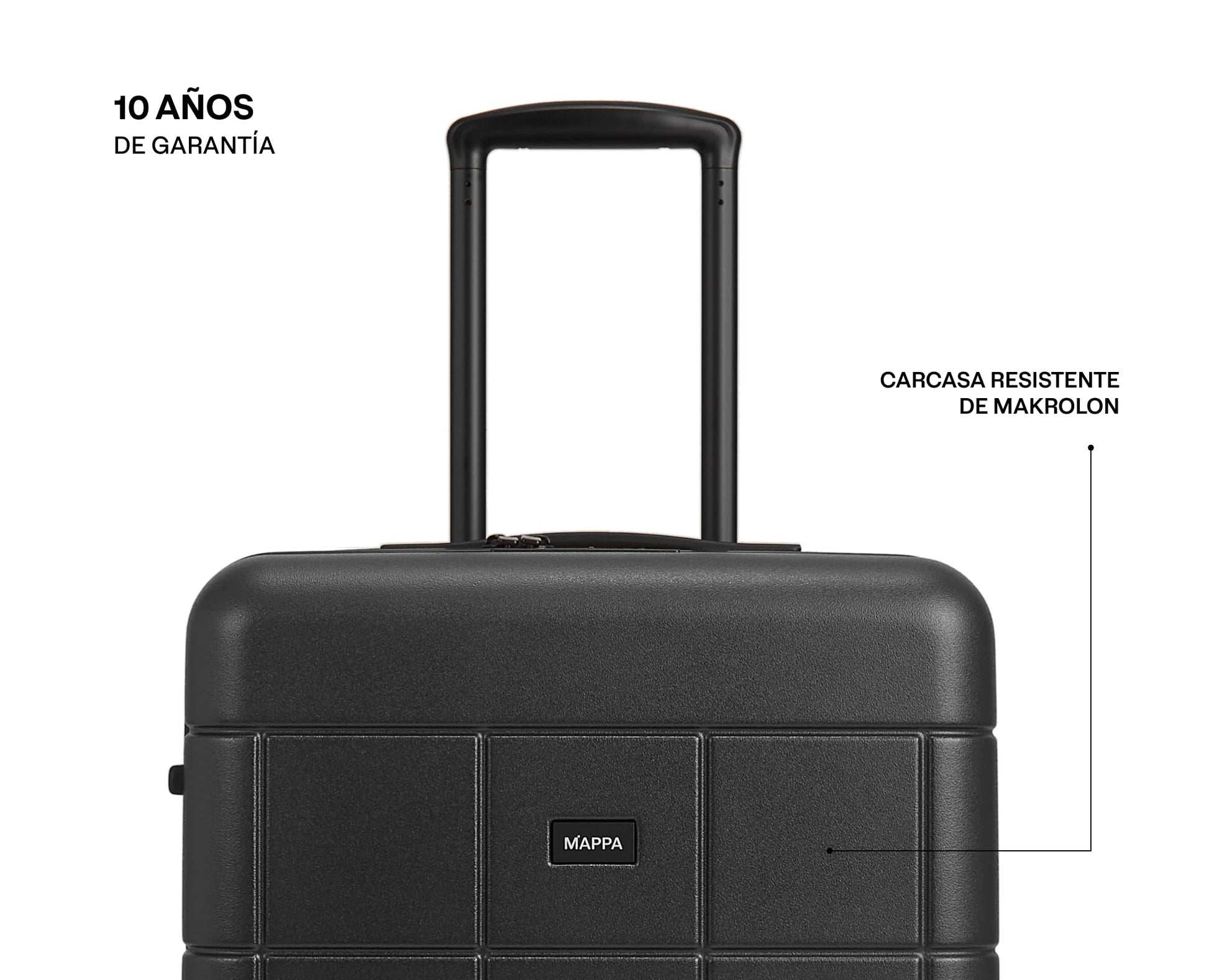 Mappa Original - Maleta de Viaje Rígida con Garantía de 10 Años, Hecha 100% de Makrolon Alemán, Ruedas Giratorias 360 de Tecnología Japonesa Hinomoto, Candado TSA, Pad de Compresión, Malla Interior