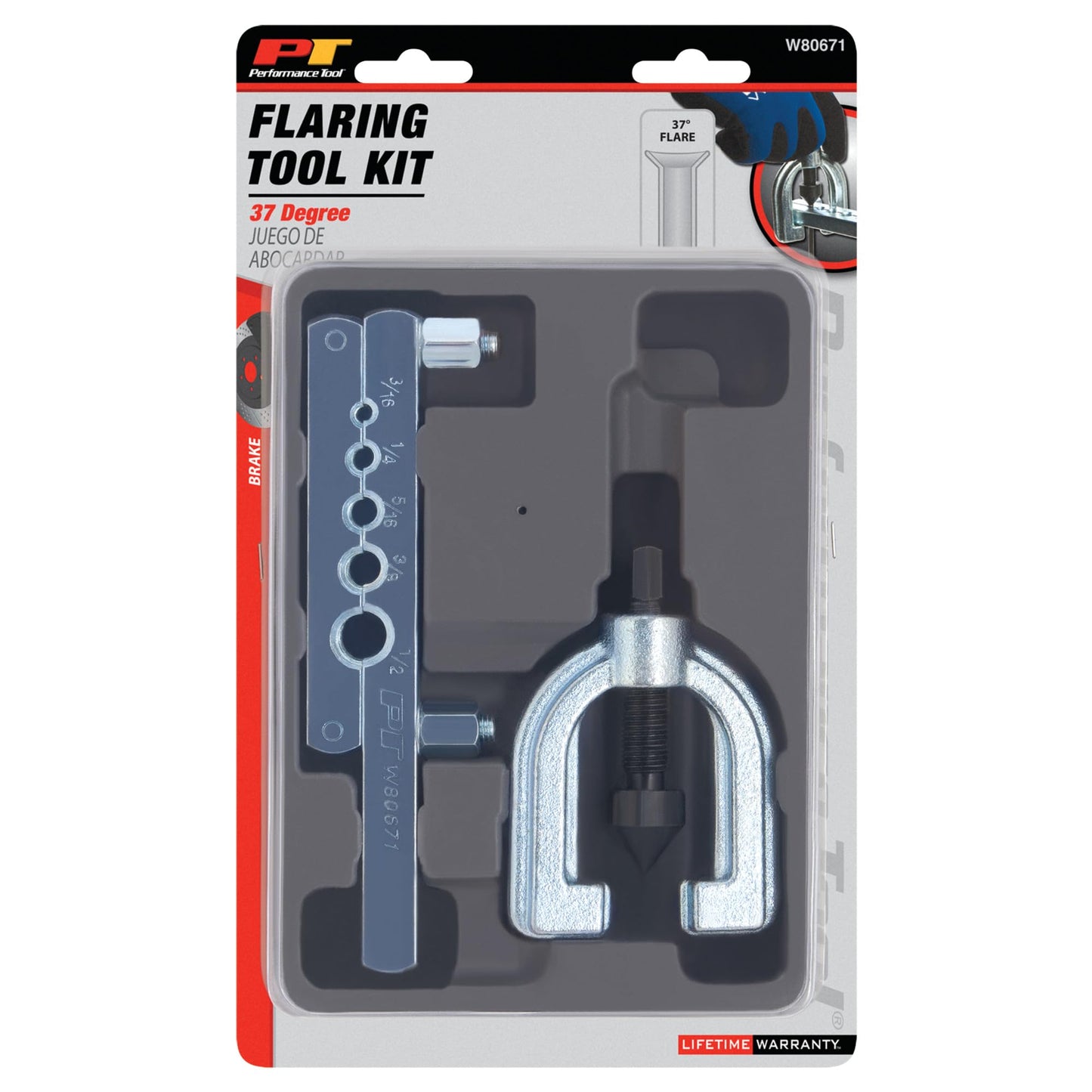 Performance Tool W80671 - Herramienta de ensanchamiento de 37 grados para accesorios AN y JIC, color plateado