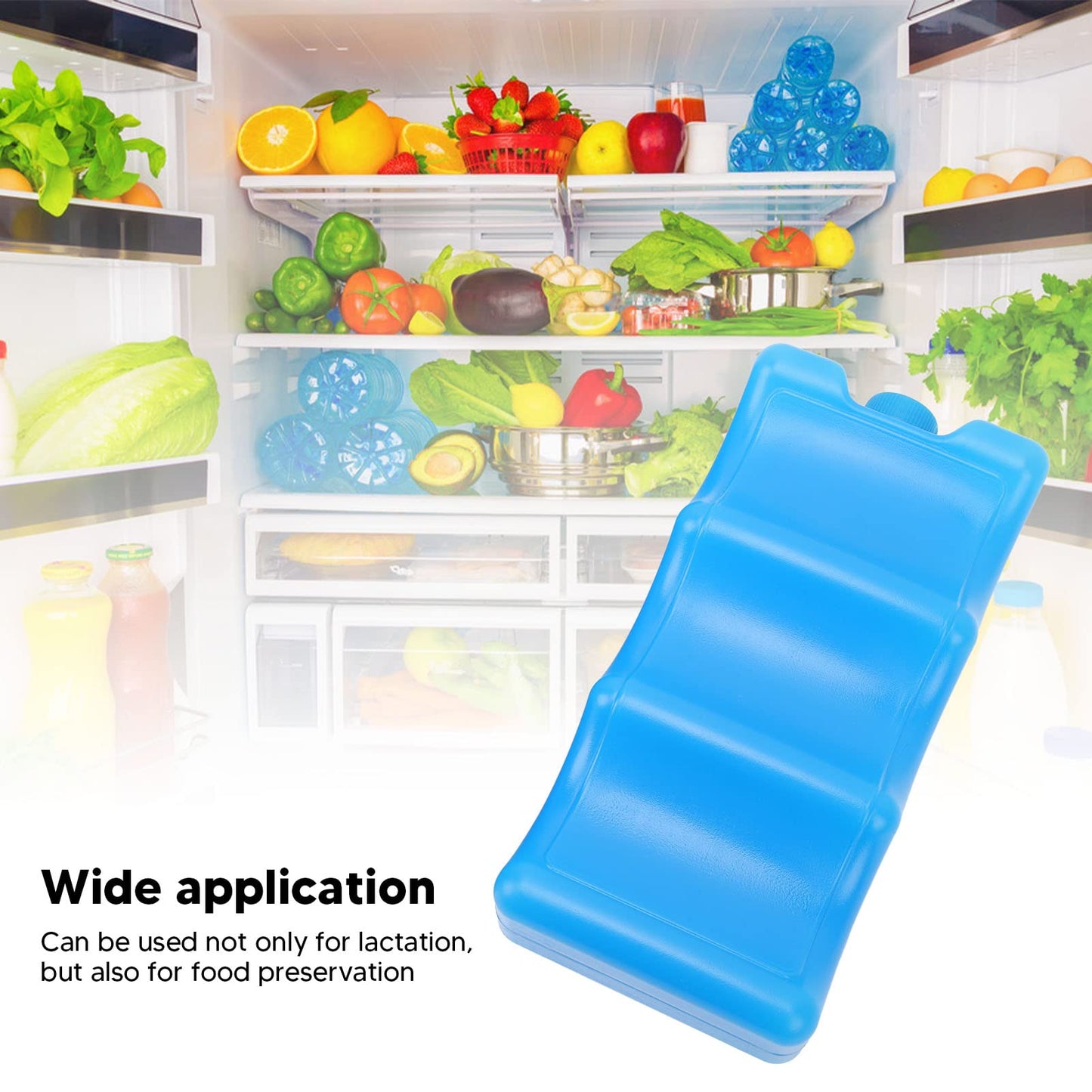 Paquetes de Hielo Reutilizables Azul Forma Contorneada para Leche Materna