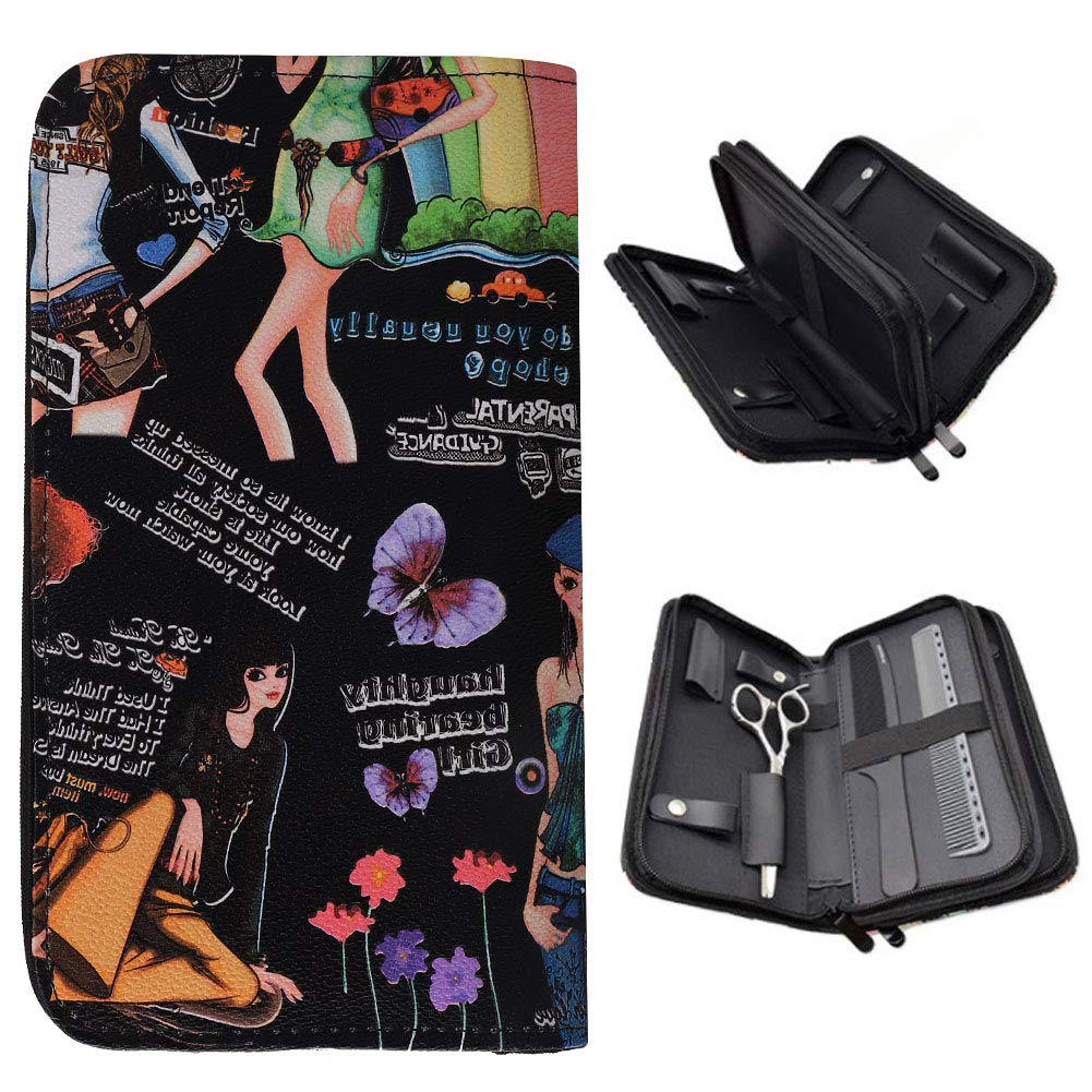 Hair Scissors Storage Case, Waterproof Hairdressing Tools Storage Bag Hair Salon Scissors Comb Barber Tool Case Pouch for Hairdresser