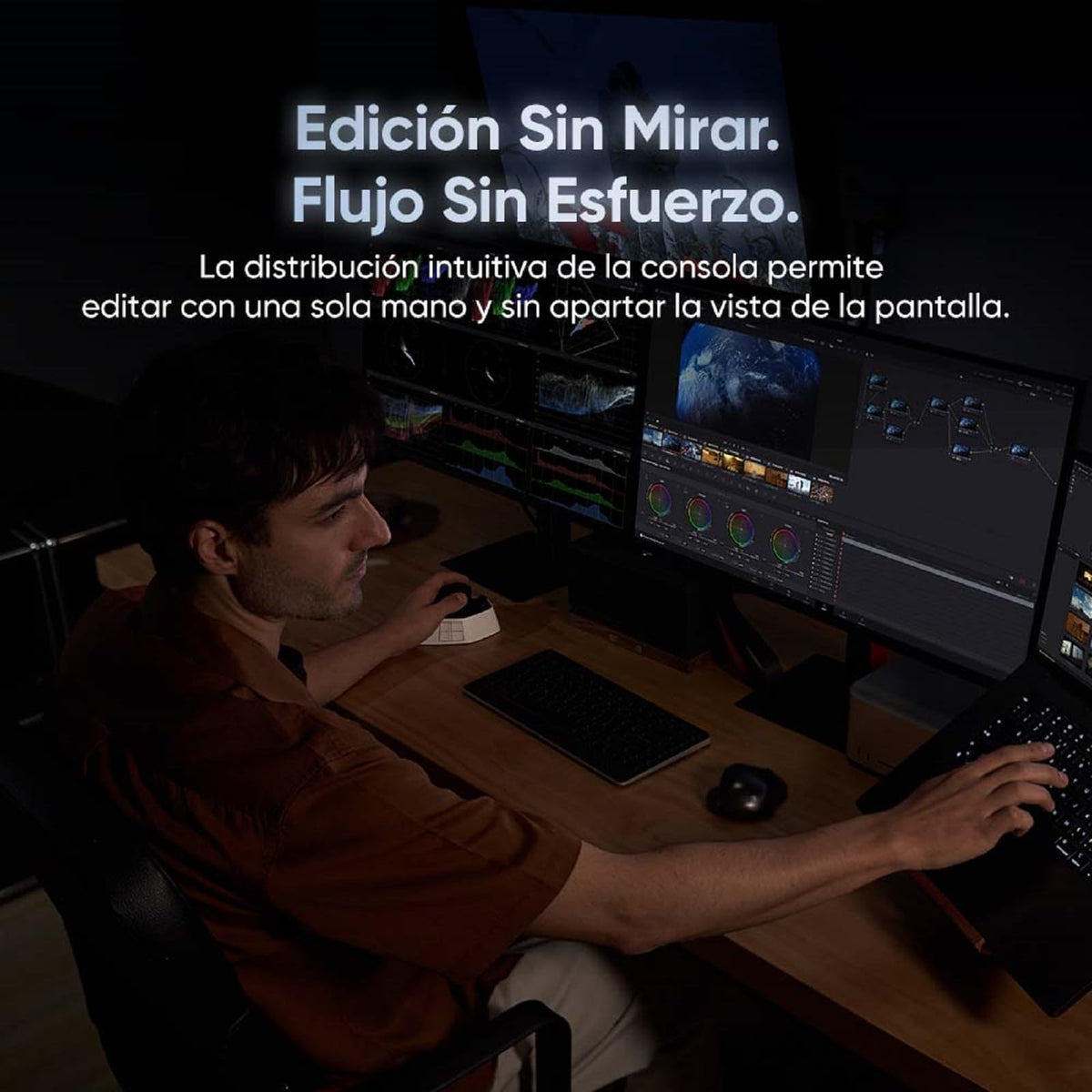 Consola de Edición XPPen Pilot Pro Gris con Joystick y 3 Perillas