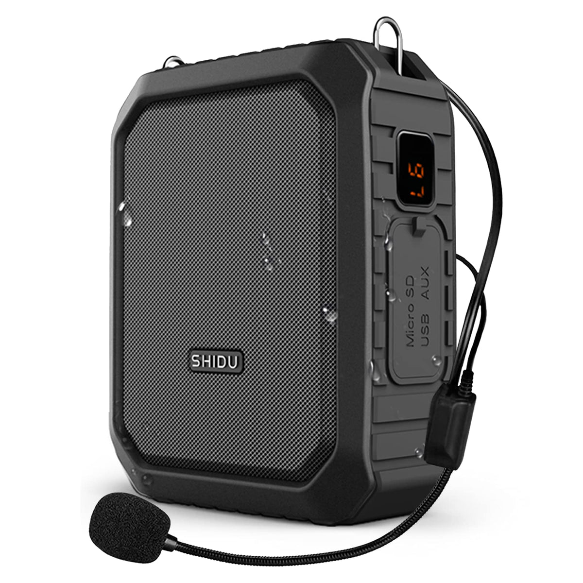 Amplificador de Voz Personal Portátil Impermeable con Micrófono y Banda para la Cintura 18W para Profesores