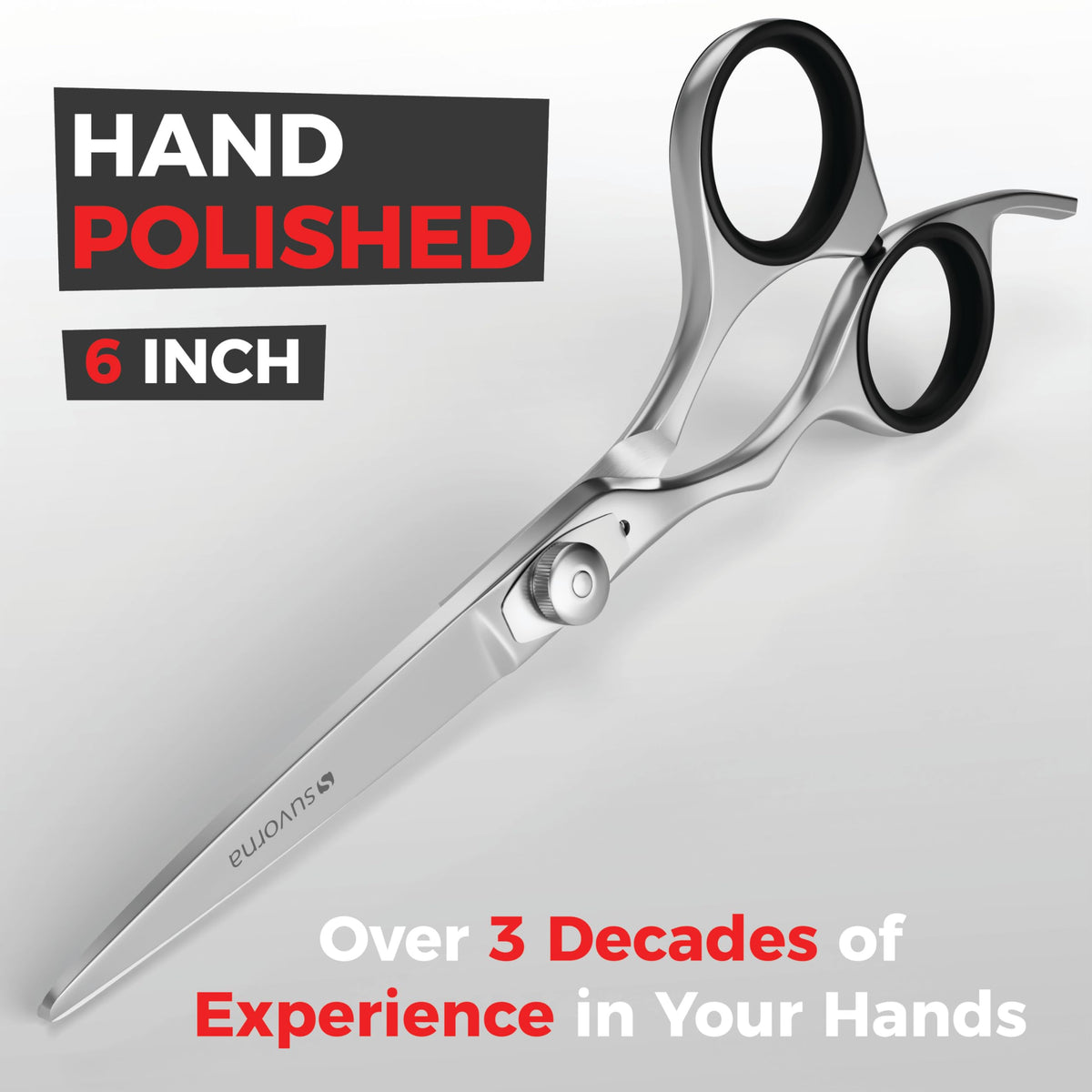Tijeras Suvorna de 6 pulgadas de valor profesional para peluquero zurdo, tijeras de salón de corte de pelo e75