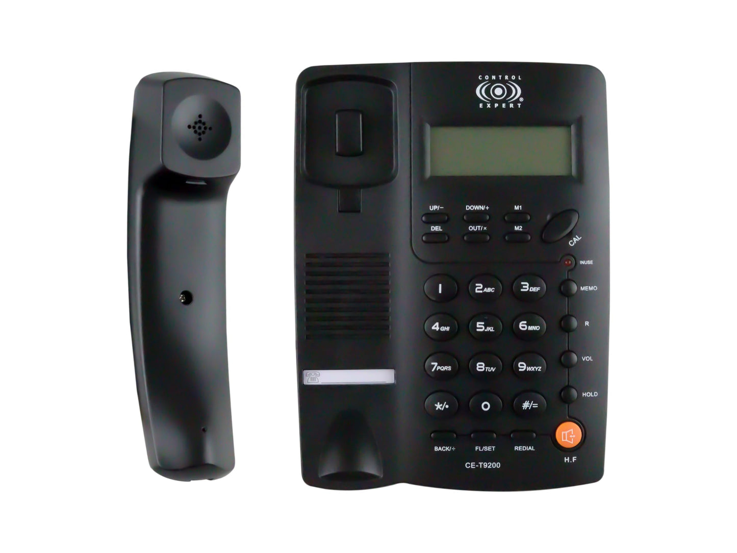 CONTROL EXPERT Teléfono Alámbrico de Casa con Identificador de Llamadas, Manos Libres y Calculadora | Teléfono Fijo Moderno para Oficina, Negocio u Hotel | Diseño Compacto y Funcional