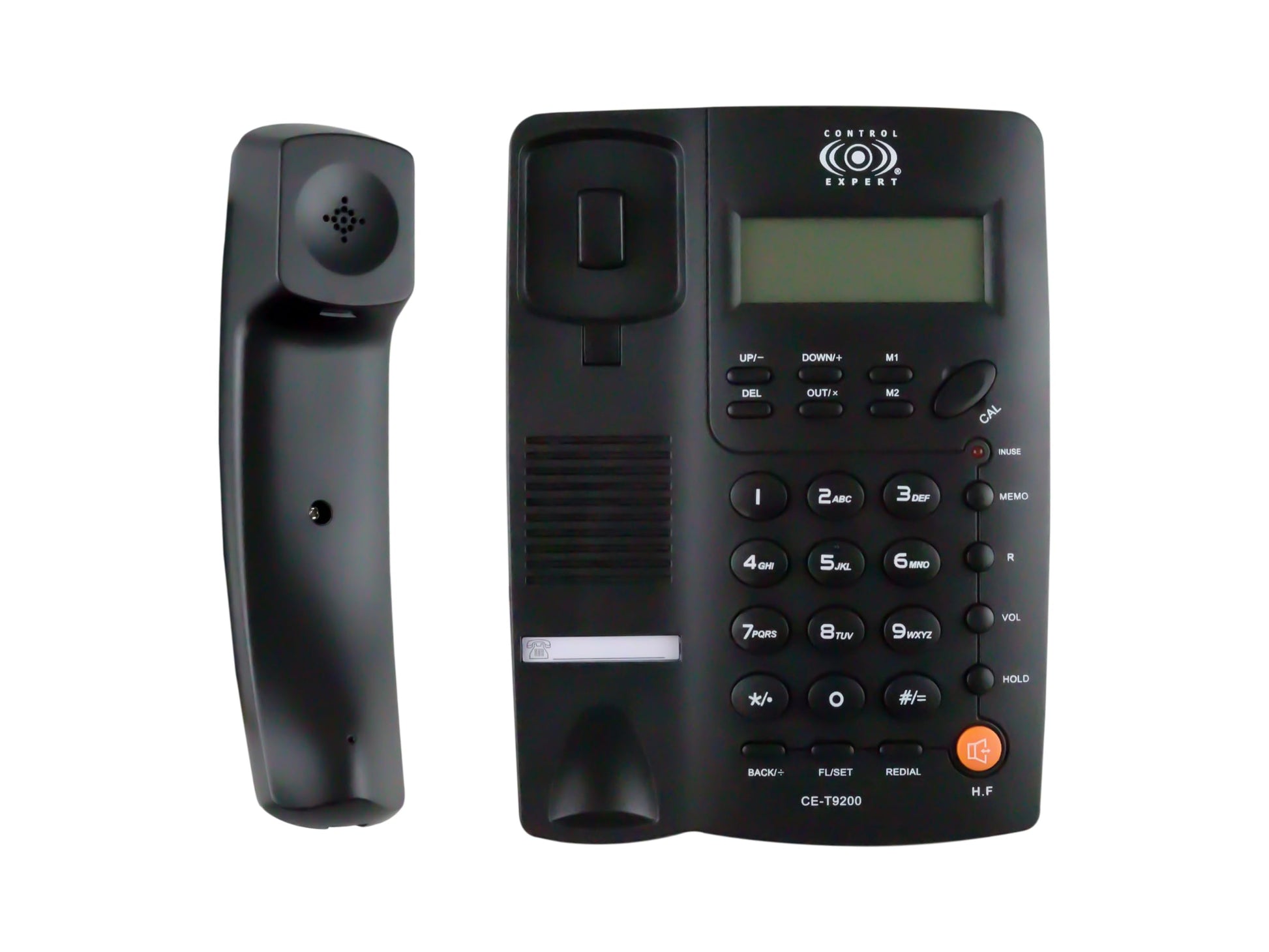 CONTROL EXPERT Teléfono Alámbrico de Casa con Identificador de Llamadas, Manos Libres y Calculadora | Teléfono Fijo Moderno para Oficina, Negocio u Hotel | Diseño Compacto y Funcional