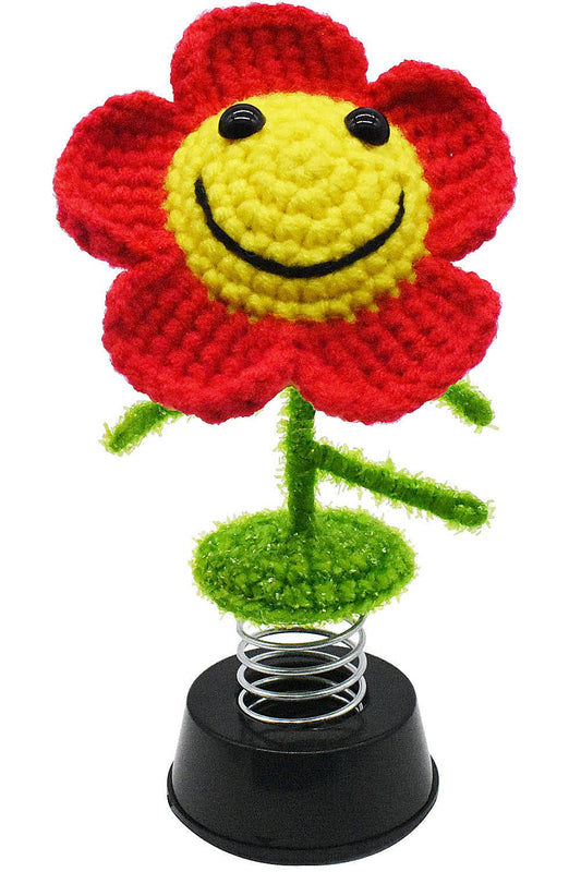 Decoración Hecha a Mano de Girasol para Mujer Rojo, Diseño de Calcomanía para Salpicadero de Coche y Pared