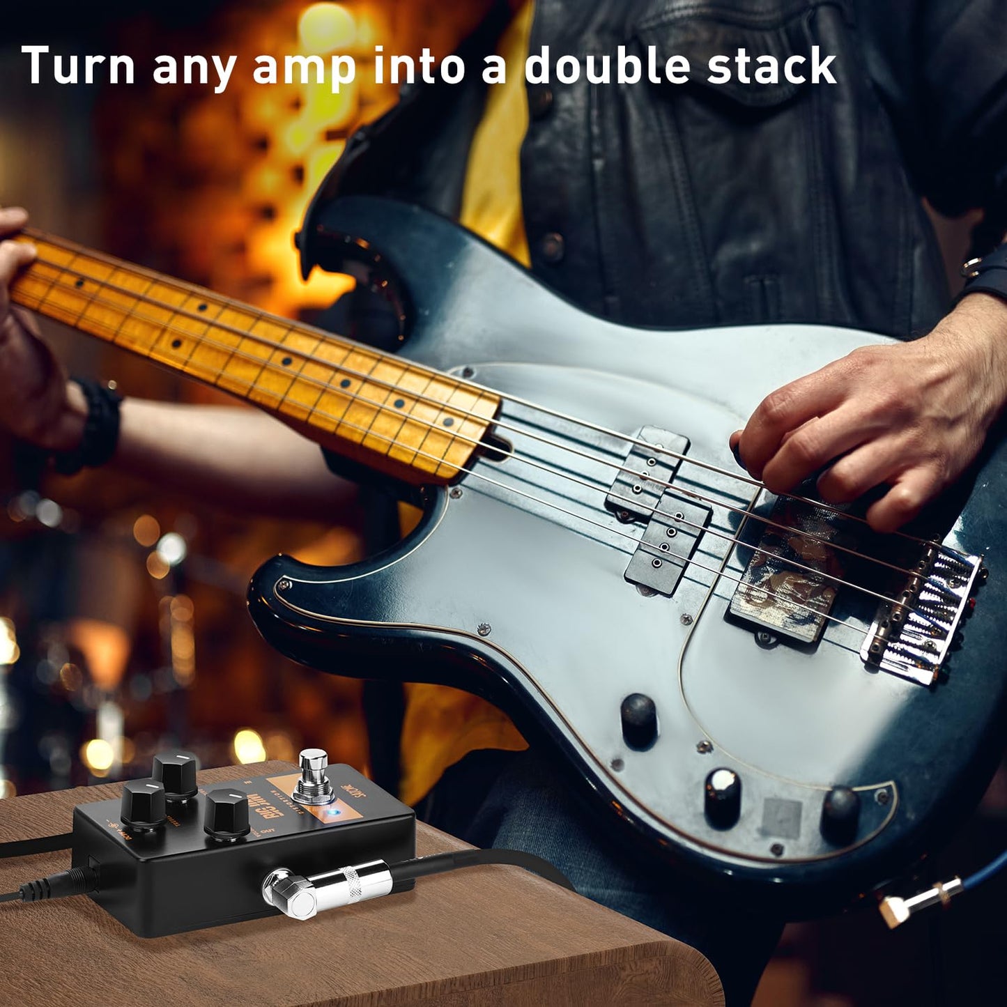 Pedal de Efecto para Guitarra Eléctrica Satone S808 Big Jim Distorsión Ganancia Rica con Bypass Verdadero