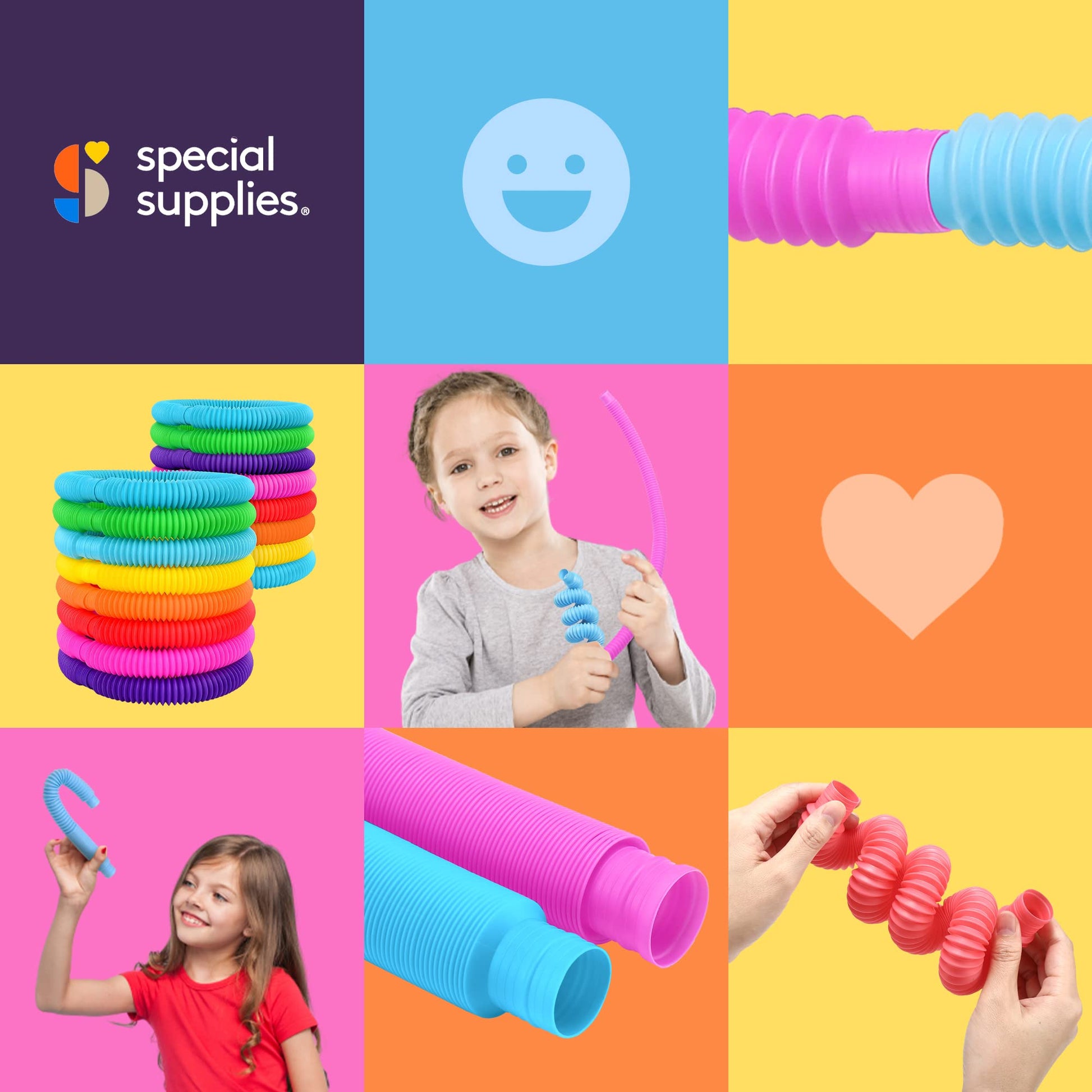 Juguete Tubos Divertidos Special Supplies Coloridos para Niños