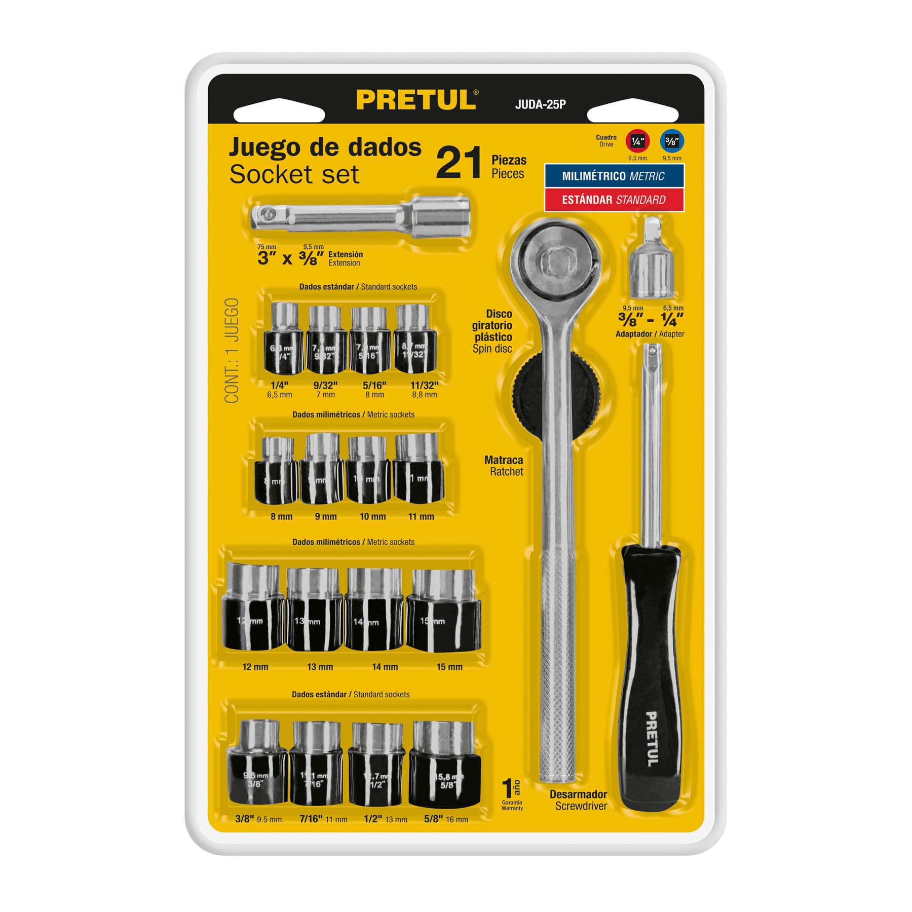 Juego de Autoclé Pretul JUDA-25P 25 Piezas