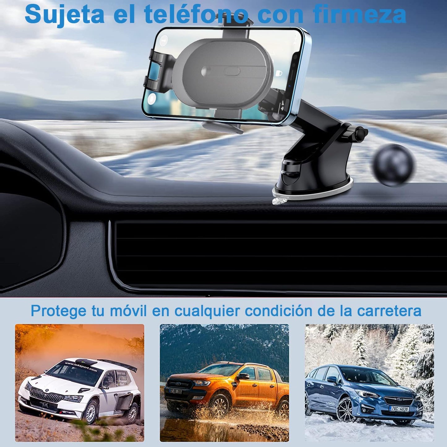 KAMYSEN Soporte Celular Automóvil,MultipropóSito Soport Celular Auto，360°,Teléfono Magnético, para Ventilación del Parabrisas del Salpicadero,Adecuado para iPone16 15 14 13 Pro MAX,Teléfono Xiaomi