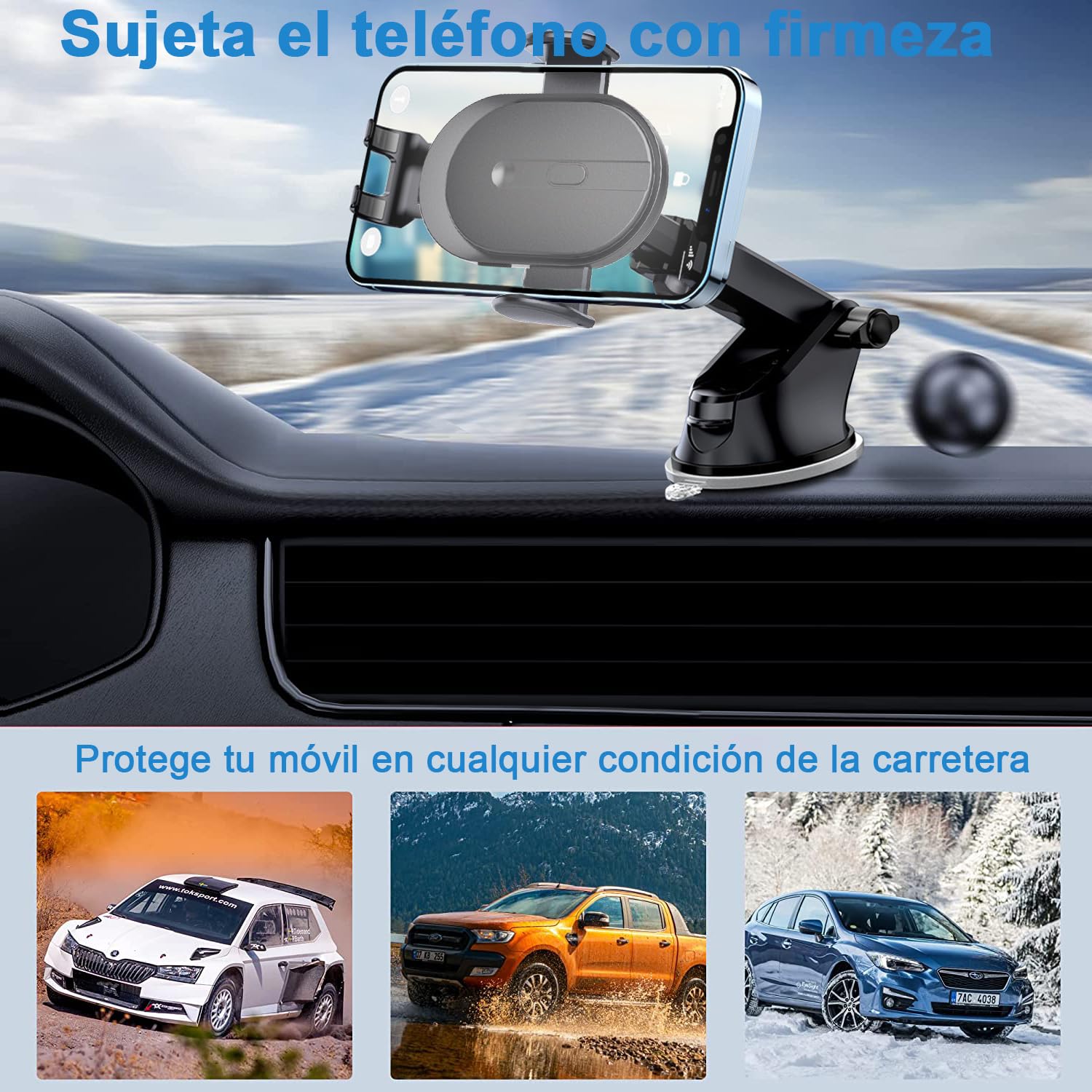 KAMYSEN Soporte Celular Automóvil,MultipropóSito Soport Celular Auto，360°,Teléfono Magnético, para Ventilación del Parabrisas del Salpicadero,Adecuado para iPone16 15 14 13 Pro MAX,Teléfono Xiaomi