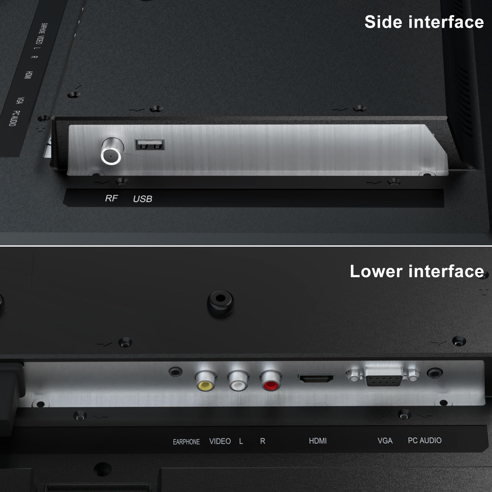 Televisor LED HD 720P TuTu 24 Pulgadas Pantalla Plana con Audio Dolby y Altavoces de Doble Canal