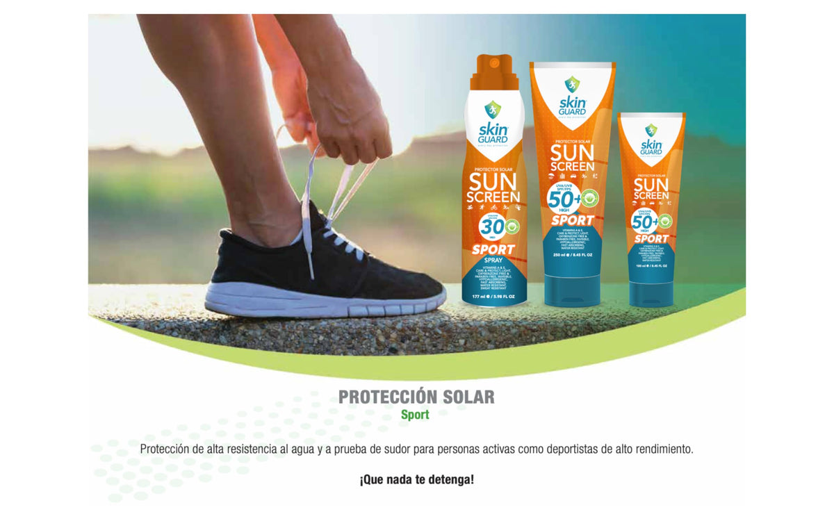 Protector Solar Corporal Fps 50+ Sport 250 ml con Aloe Vera Waterproof Sin Parabenos (Grande, 250 ml)
