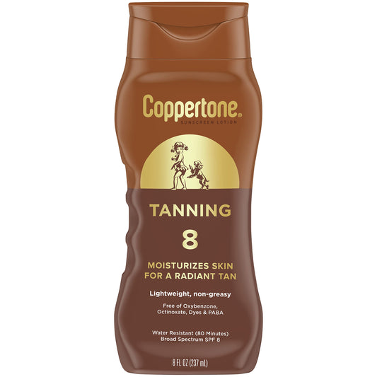 Loción de Bronceado Coppertone SPF 8 LigeraFormato 8 Ounces