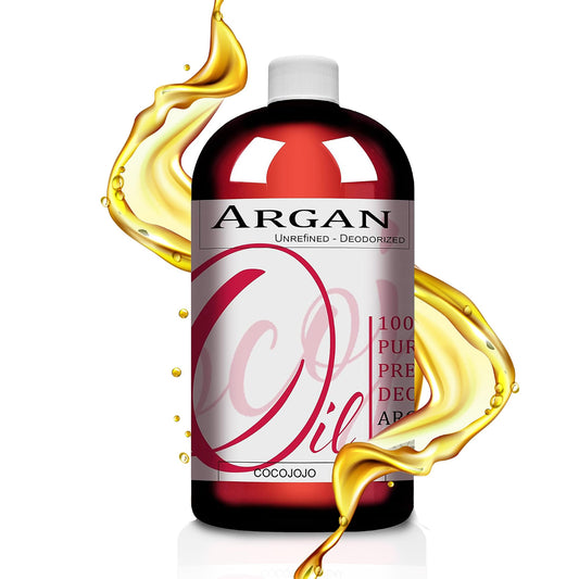 cocojojo 100% Pure Argan Oil Deodorized Refined Cold Pressed, 32 Fluid Ounce