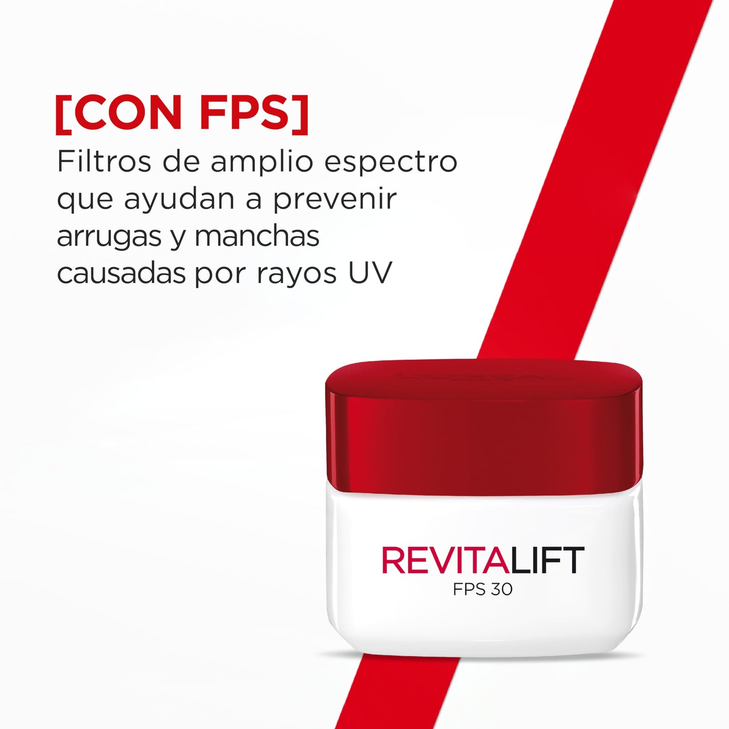 L'Oréal Paris Crema de Día FPS30 Revitalift, 50ml