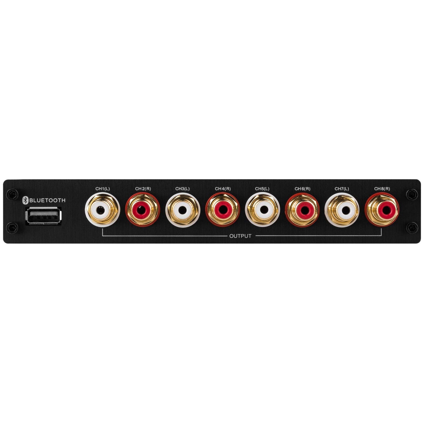 Dayton Audio DSP-408 Procesador de señal digital DSP de 4 entradas y 8 salidas con ecualizador integrado en crossovers, tim alighment y mezcla de entrada/salida para audio en el hogar y el coche