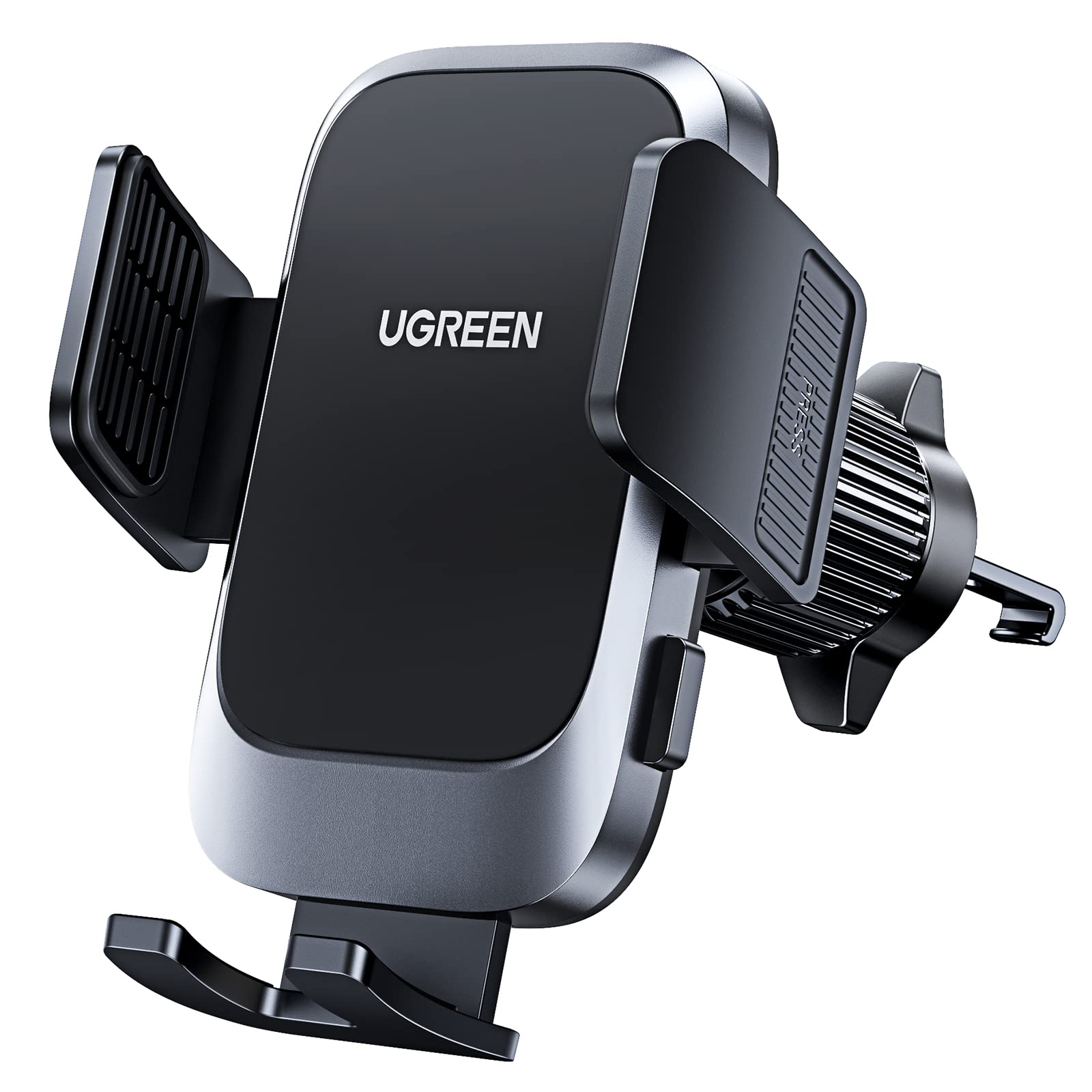 Soporte Celular Automóvil UGREEN Negro Giratorio 360° para iPhone y Galaxy