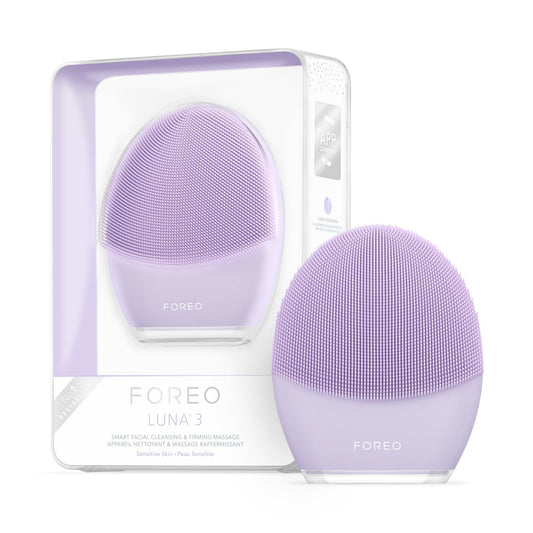 Cepillo de Limpieza Facial FOREO LUNA 3 Rosa Piel Sensible para Viajes