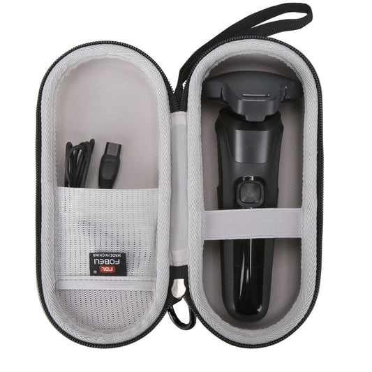 FBLFOBELI - Funda rígida de almacenamiento para afeitadora Norelco 2100 2300 3500 6800 3100 5500 5100 5300 5700 6880 7000 7100 7200 9000, también compatible con Braun Series 3/Series Serie 7/Serie 7