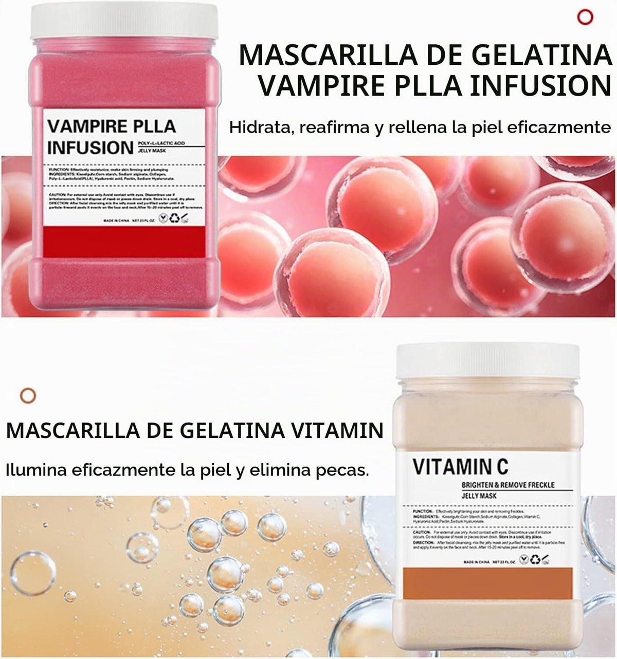 Mascarilla de Gelatina en Polvo – Antiedad y Luminosidad 750g