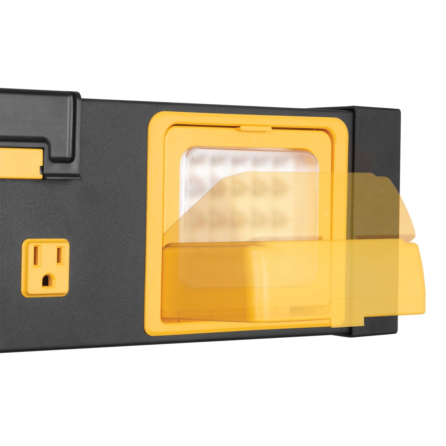 Performance Tool W2279 Central eléctrica de Grado Comercial con 6 tomacorrientes, 2 Puertos USB, Cuna integrada y Luces LED, Ideal para talleres y garajes