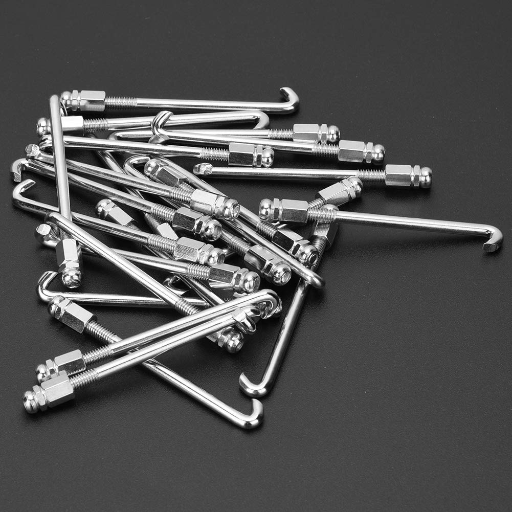 Yencoly Soportes de Gancho de Banjo, Juego de Tuercas de Banjo Accesorio 24 Piezas Ganchos de Banjo Piezas de Metal Plateado Cromado Accesorios para Instrumentos Musicales Soportes de Gancho