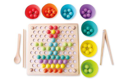 Juguete Montessori Time to Fiesta Figuras de Bolitas Colores