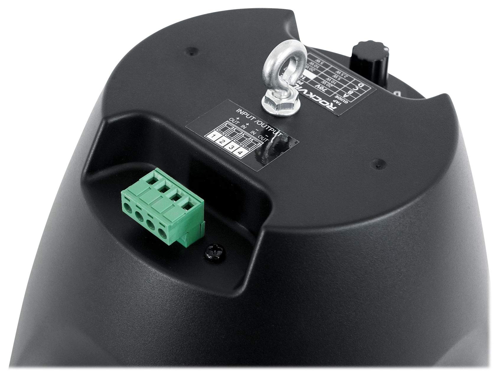 Altavoz Colgante Rockville Negro Audio de Alta Calidad Diseño Elegante 70 V 6.5 Pulgadas