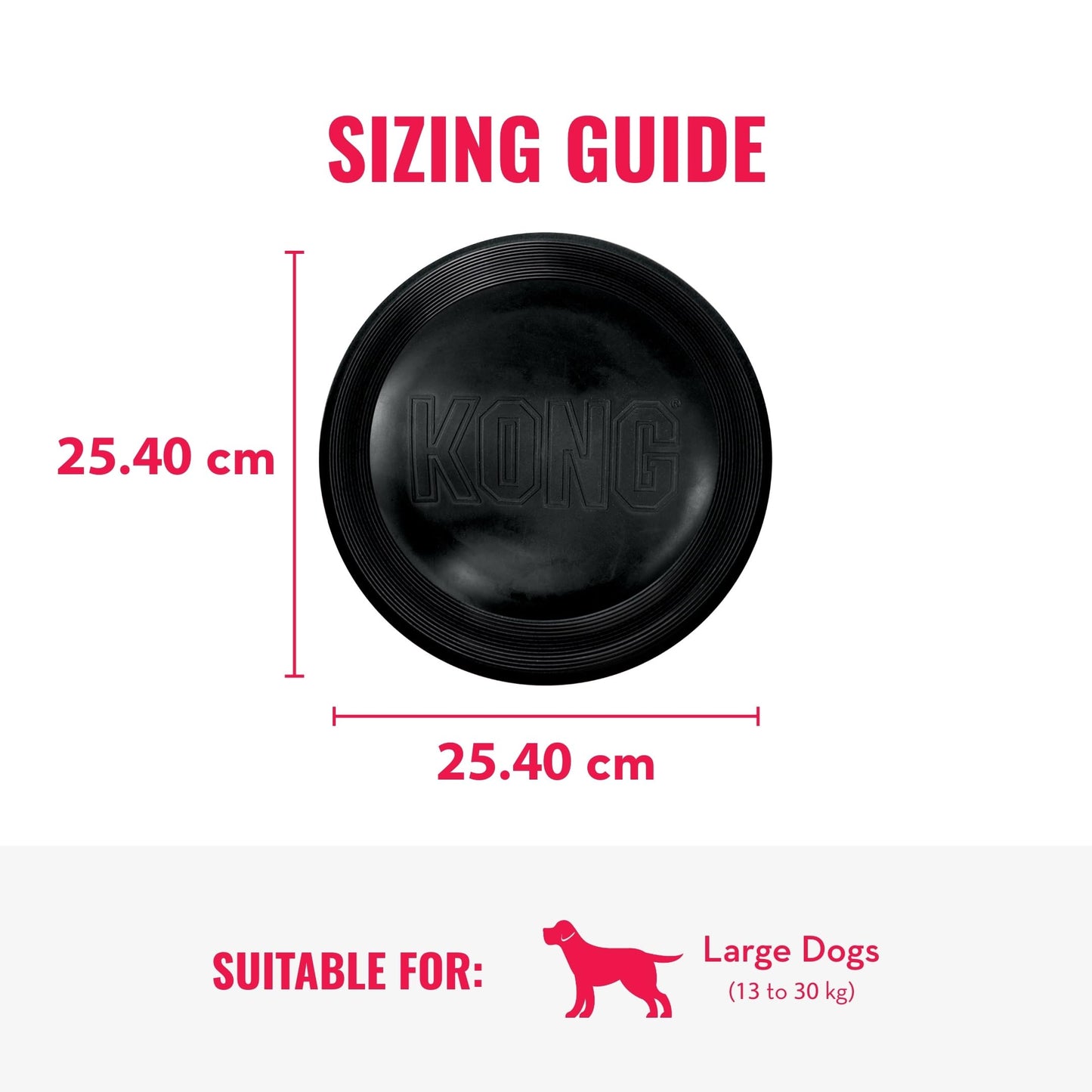 Kong Extreme Flyer Disco de Goma para Perro, Grande, Negro