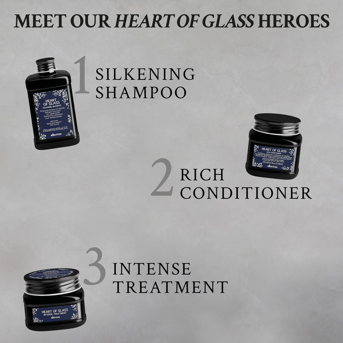 Davines Heart of Glass - Esmalte transparente para el cuidado rubio, 5.7 fl oz
