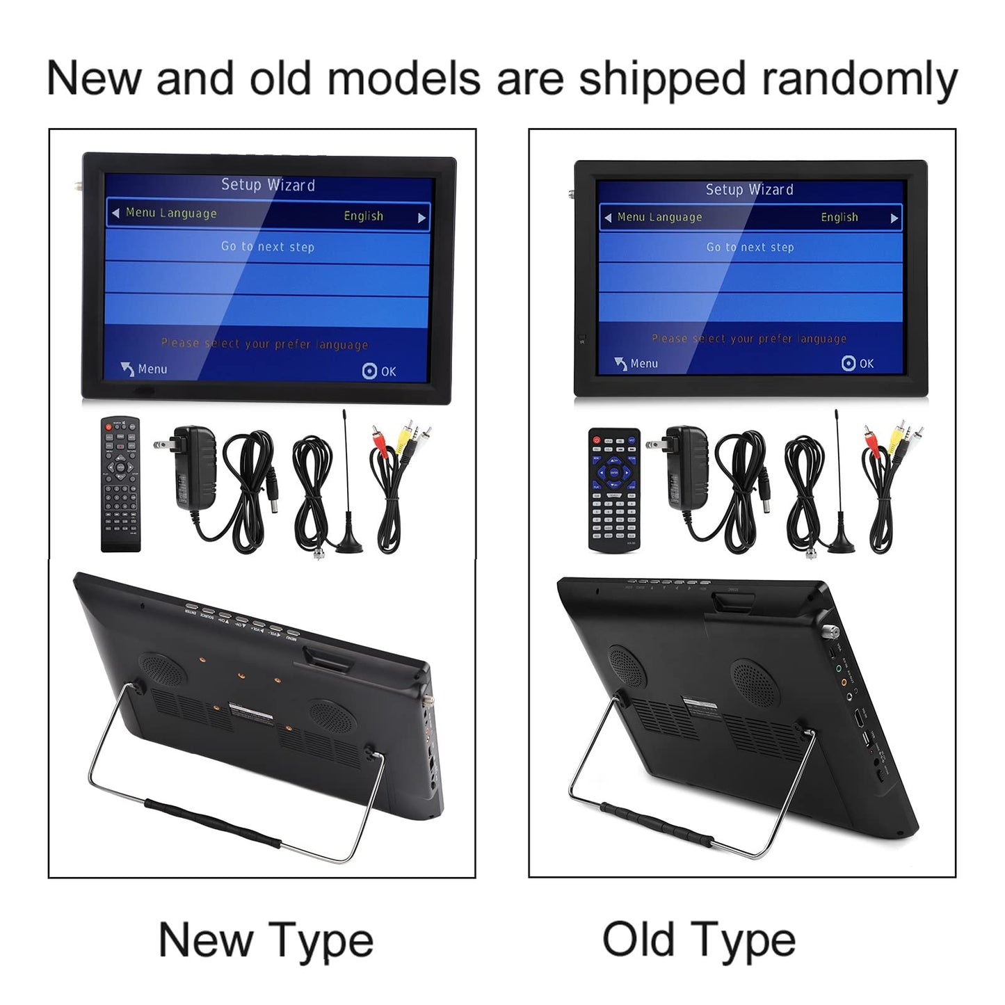 Televisión Digital Portátil ATSC 1080P HD con Soporte Plegable para Automóvil y Hogar