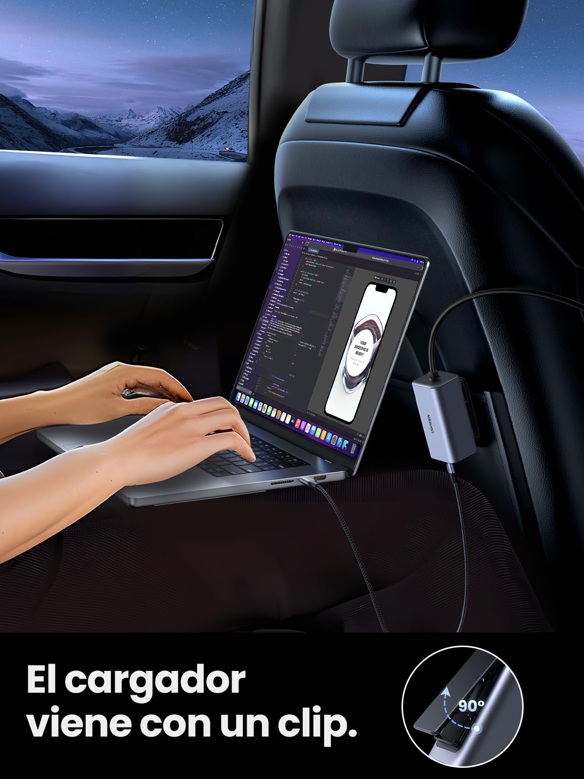 UGREEN GAN 150W Cargador de Coche USB C PD3.1 140W, Distribuidor de Encendedor 4 Puertos 3C1A, Adaptador de Auto Compatible con MacBook Pro/Air, iPhone 16/15/14 Pro MAX, iPad Pro, Galaxy S25 S24