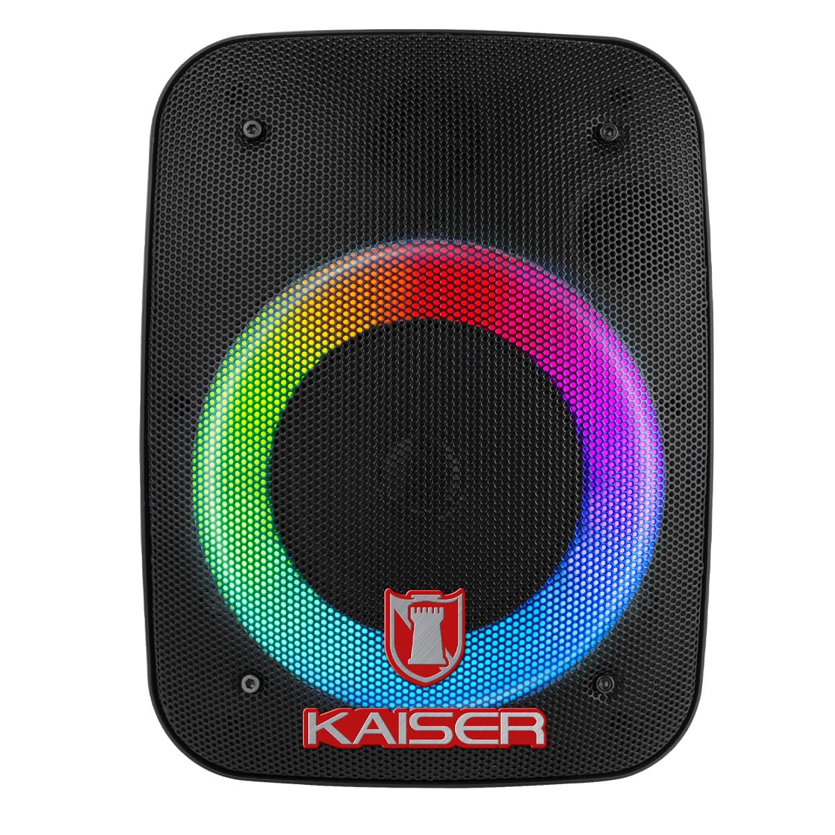 Bocina Kaiser Bluetooth Recargable de 4 Pulgadas, Potencia de10 W RMS KSR-Link con Luz RGB Auxiliar, USB, Micro SD KSW-5004