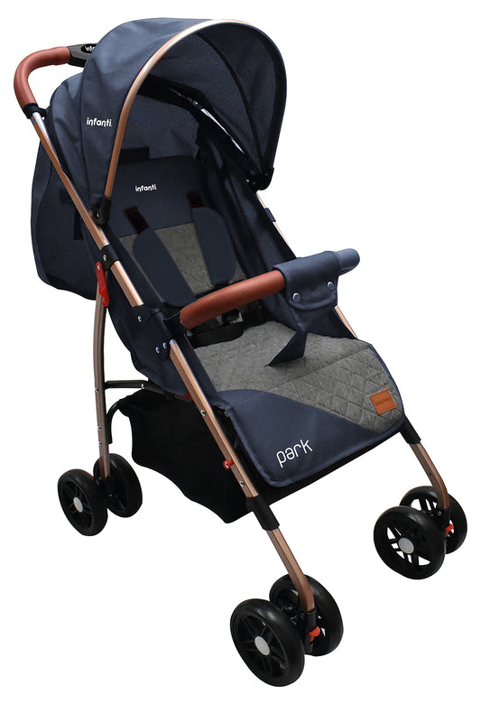 INFANTI | Carriola para Bebe con Mosquitero PARK | Carreola con Portabebé - Carriola de Viaje - Carrito para Bebe | Charola Barra de Seguridad Desmontable | Cosas para Bebes 6 Meses hasta 15 kg